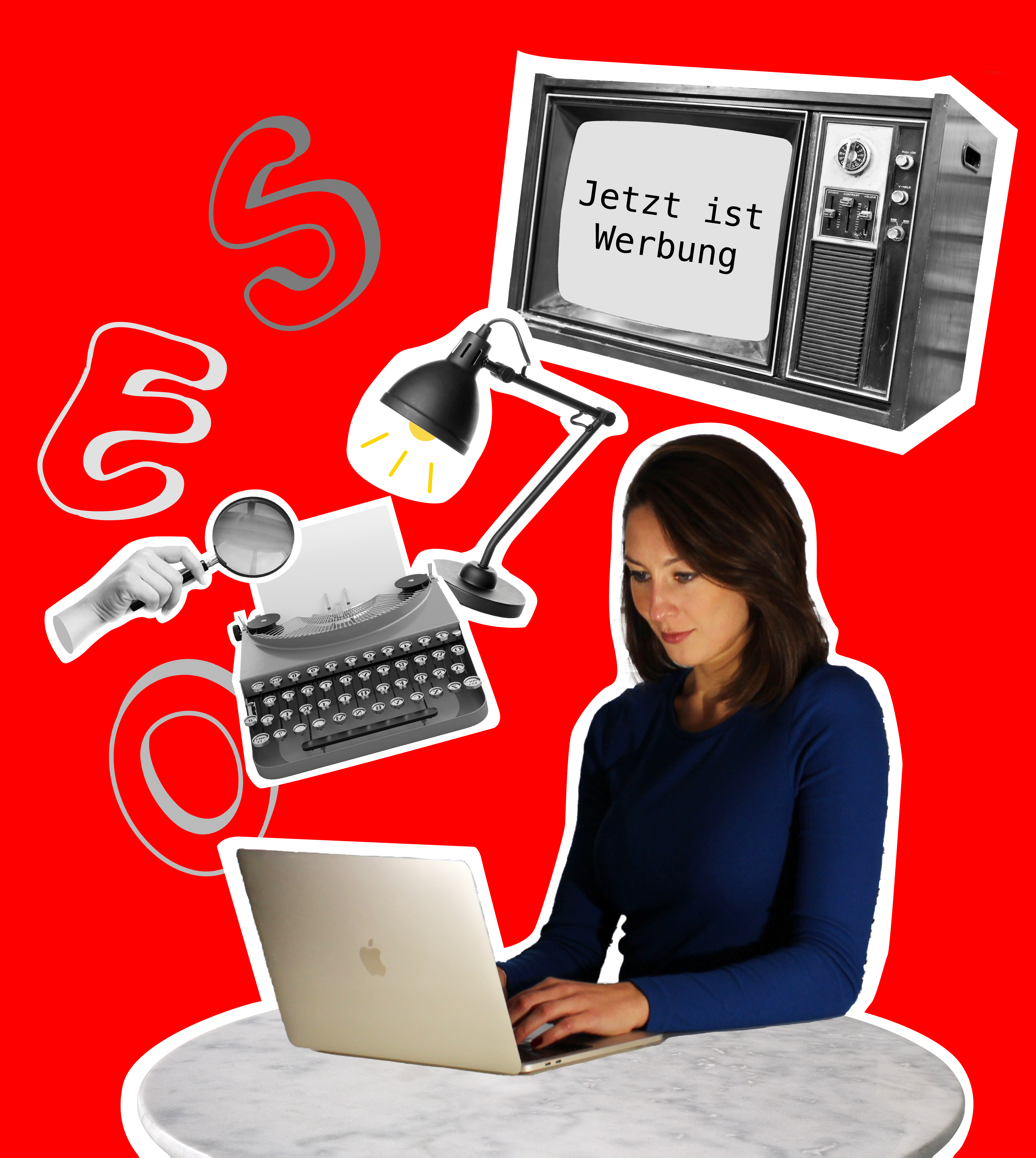 SEO & Werbung für Unternehmen Kristina am Laptop